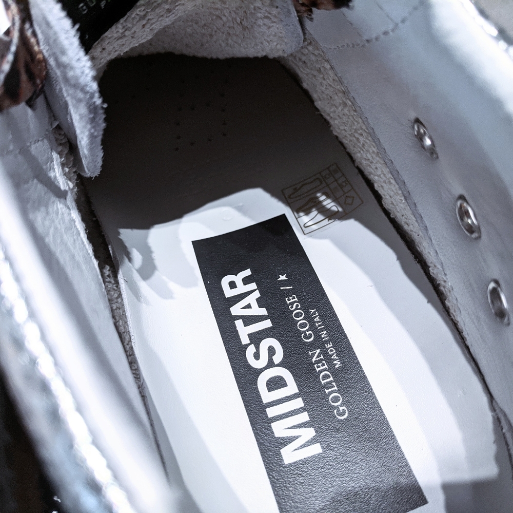 NIB💌💕Golden Goose Mid Star Glitter Leo sneakers - Picture 6 of 8